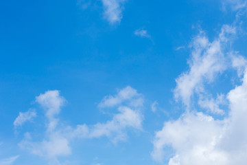 cloud on clear blue sky background