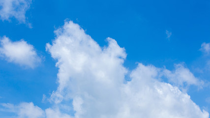 cloud on clear blue sky background