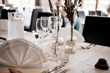 Wedding table setting