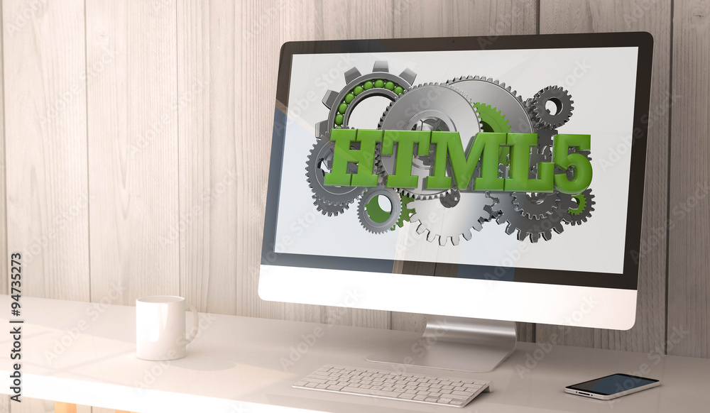 Poster desktop computer html5