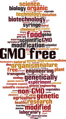 Obraz premium GMO free word cloud concept. Vector illustration