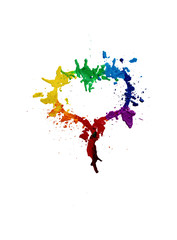 Obraz na płótnie Canvas Rainbow heart as a symbol of love. Colorfull heart meand 