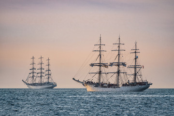 Fototapeta na wymiar Segelschiffe auf der Hanse Sail