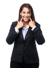 cool business woman smiling