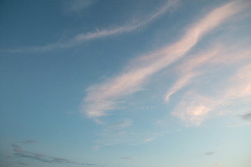 Naklejka na ściany i meble clouds on sky in the evening