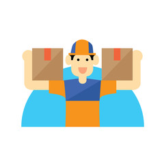 Delivery man cartoon vector