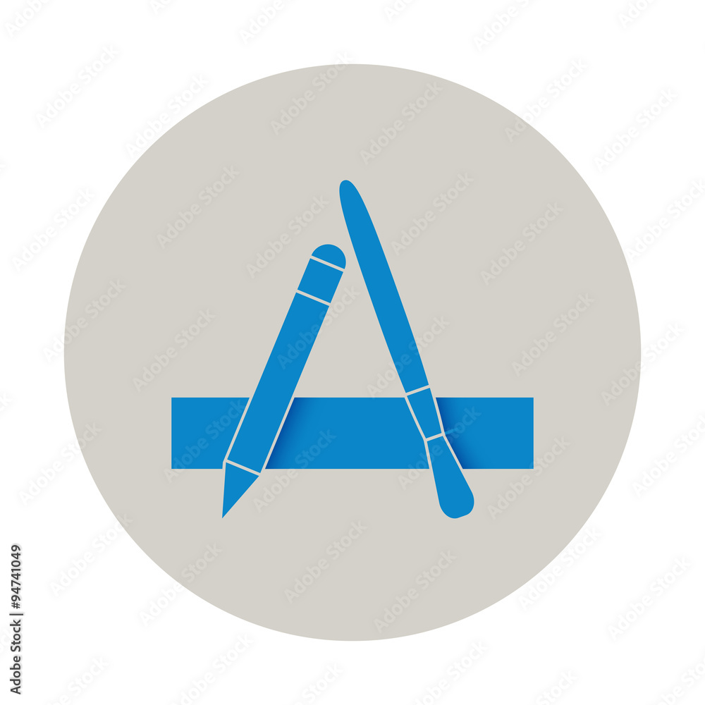 Poster outline vector apps shop icon for web and mobile in flat