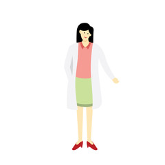 Female Medical doctor vector illustration