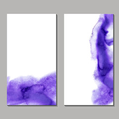 Watercolor background. Lavender color. Beautiful blurred watercolor background for your design and decoration . Watercolor cards. Set of postcards.