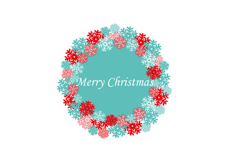 Weihnachtskugel aus farbigen Schneeflocken 