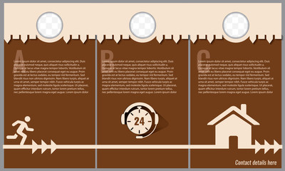 Vector brochure and flayer design with modern color style