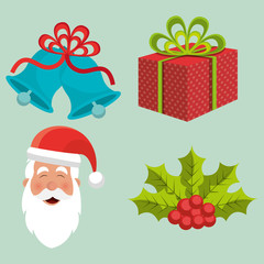 Merry christmas colorful card design