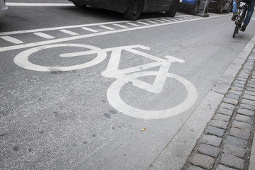 bike lane in the city