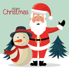 Merry christmas colorful card design