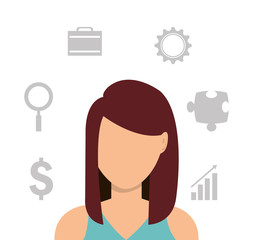 Business solutions with icons