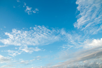 clouds on sky in the evening