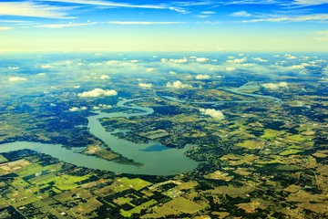 Peel and stick wall murals Aerial photo Lake Texoma from top