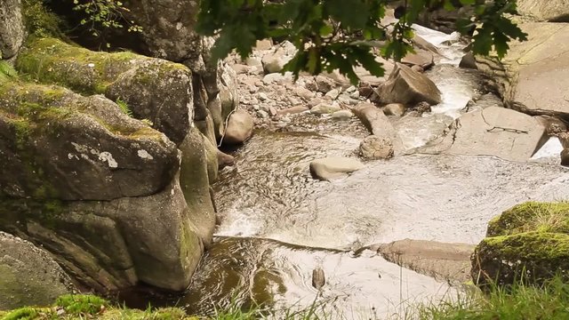 Bracklinn falls near Callander, Scotland, HD footage