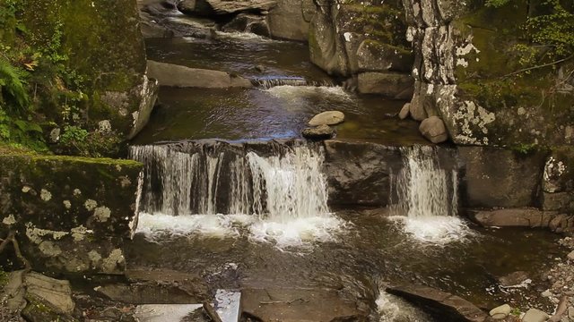 Bracklinn falls near Callander, Scotland, HD footage