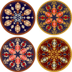 Decorative floral ornament in East style.
