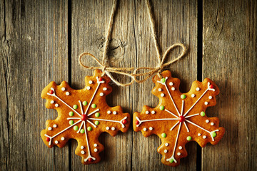 Christmas homemade gingerbread cookies