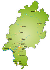 Karte von Hessen