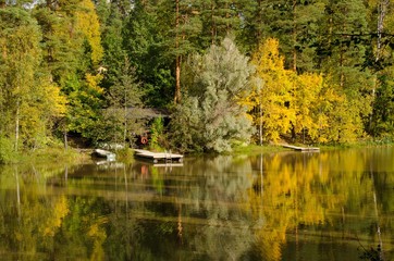 Pontoon in autumn