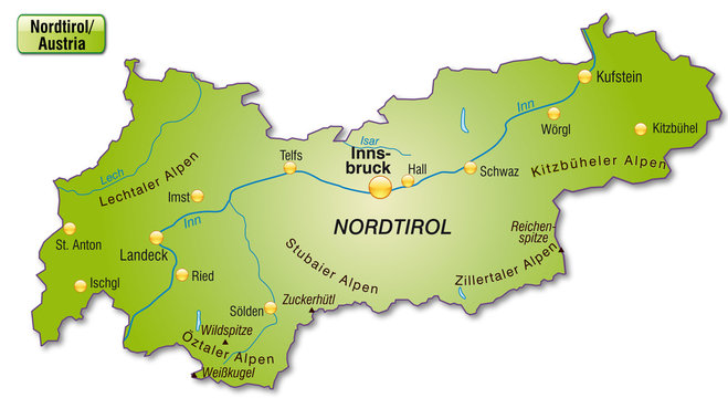 Karte von Tirol