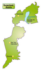 Karte vom Burgenland