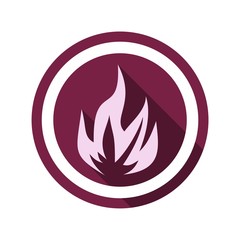 Fire icon with long shadow