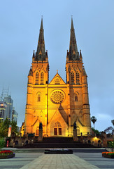 Naklejka premium St.mary's cathedral church in Sydney, Australia