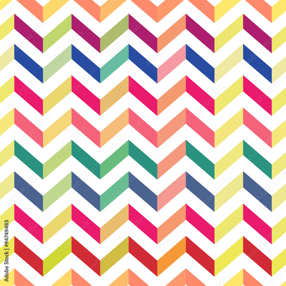 Poster seamless colorful chevron pattern. vector