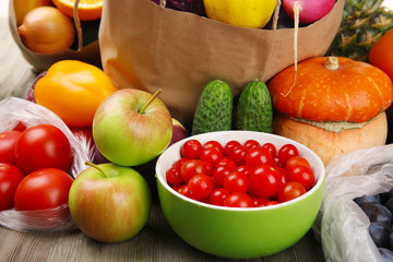Fruits and vegetable closeup