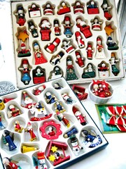 Christmas vintage ornaments! Wooden christmas decoration.