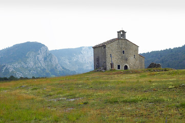 Fototapeta premium Little church in French Alps