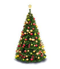 Geschmückter Christbaum an Weihnachten