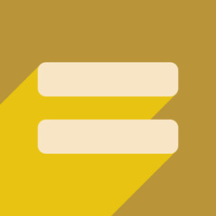 Flat with shadow icon and mobile application equality