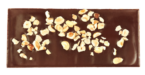 Chocolate bar isolated on white