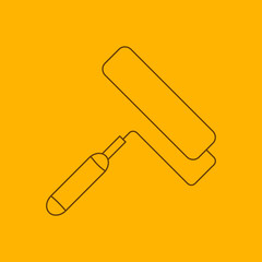 Paint roller line icon