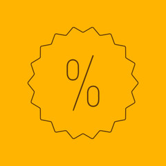 Discount label line icon