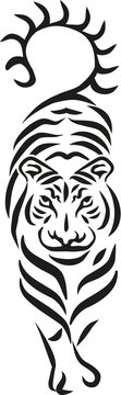 Tiger calligraphy style