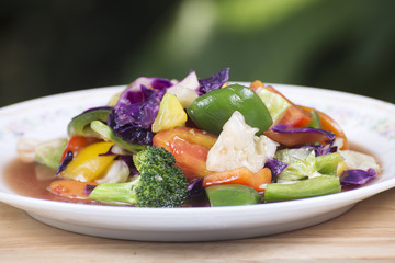 Stir fried mixed vegetable