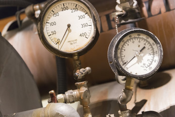 Vintage Pressure Gauges Abstract
