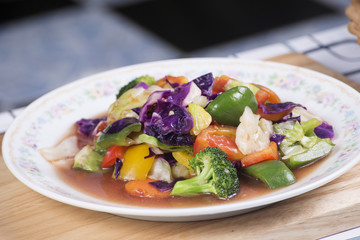 Stir fried mixed vegetable