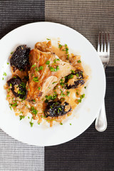 Rabbit with dried plums