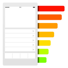 Phone barchart concept