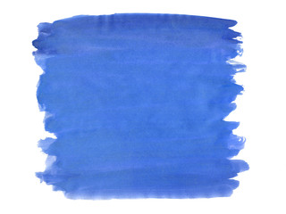 Obraz premium A fragment of the blue background painted with gouache