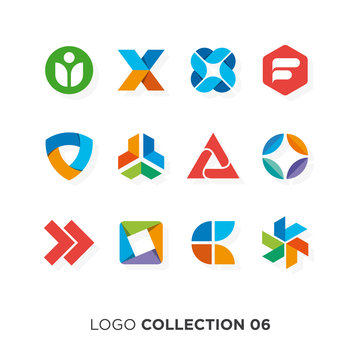 Logo collection 06. Vector graphic design elements for company logo.