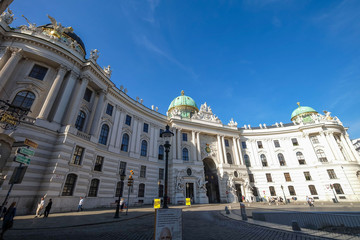 Vienna Hofburg Imperial Palace at night, - Austria