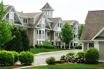 modern apartment buildings